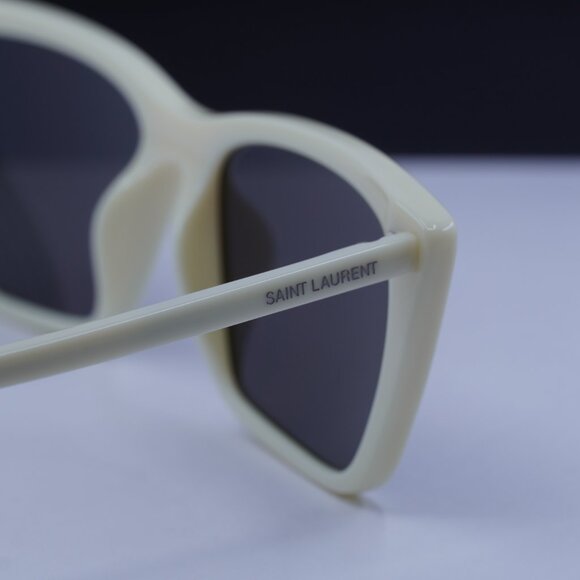 Saint Laurent SL737 MICA THIN 005 Cat Eye Sunglasses - Ivory / Black main image 10